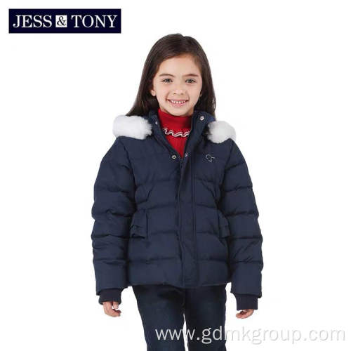 Black Down Jacket Children'S Clothing Men And Women Hooded Winter Supplier